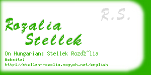 rozalia stellek business card